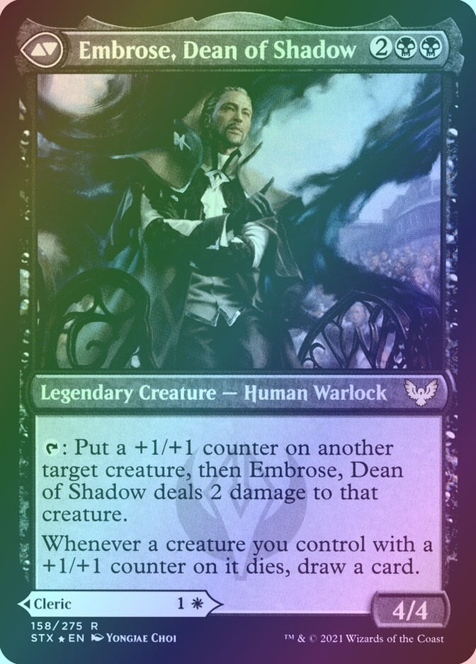 Shaile, Dean of Radiance // Embrose, Dean of Shadow (PSTX) (158s) / Foil — cara 2 de 2