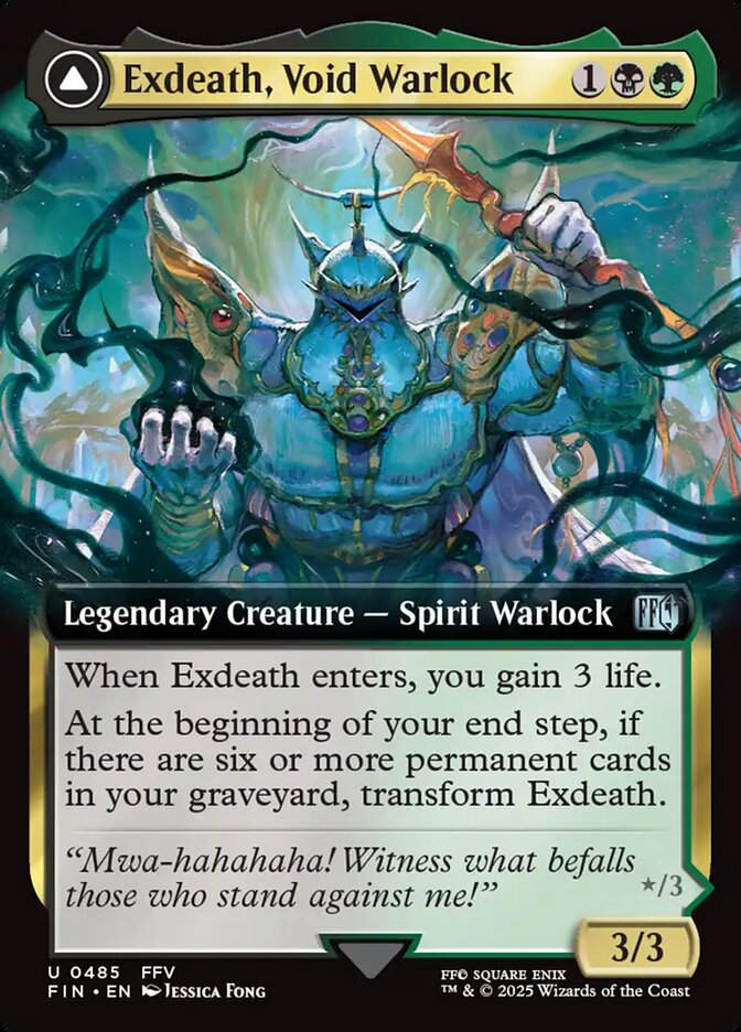Exdeath, Void Warlock // Neo Exdeath, Dimension's End (FIN) (485) / Extended Art