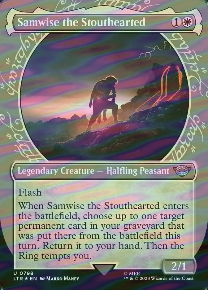 Samwise the Stouthearted (LTR) (798) / Borderless / Showcase / Surge Foil