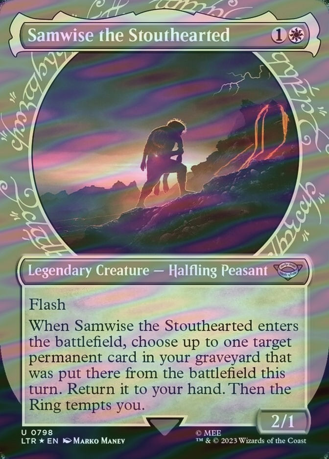 Samwise the Stouthearted (LTR) (798) / Borderless / Showcase / Surge Foil