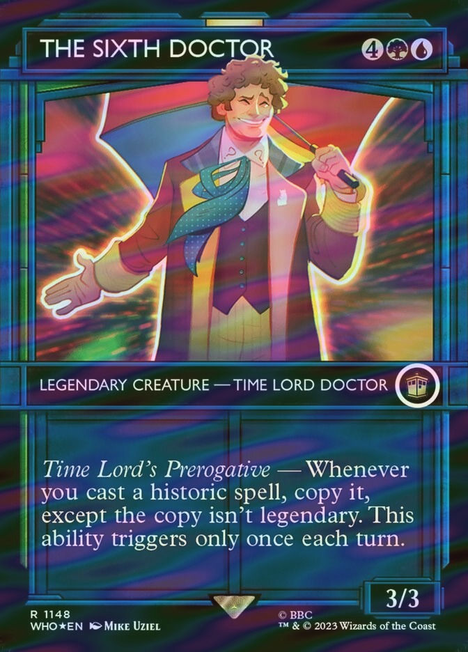 The Sixth Doctor (WHO) (1148) / Borderless / Showcase / Surge Foil