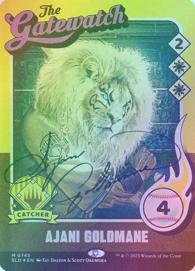 Ajani Goldmane // Ajani Goldmane (SLD) (745) / Borderless / Foil