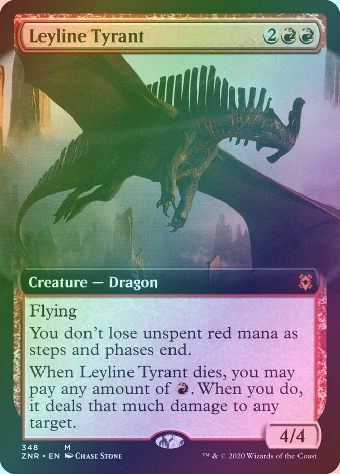 Leyline Tyrant (ZNR) (348) / Extended Art / Foil