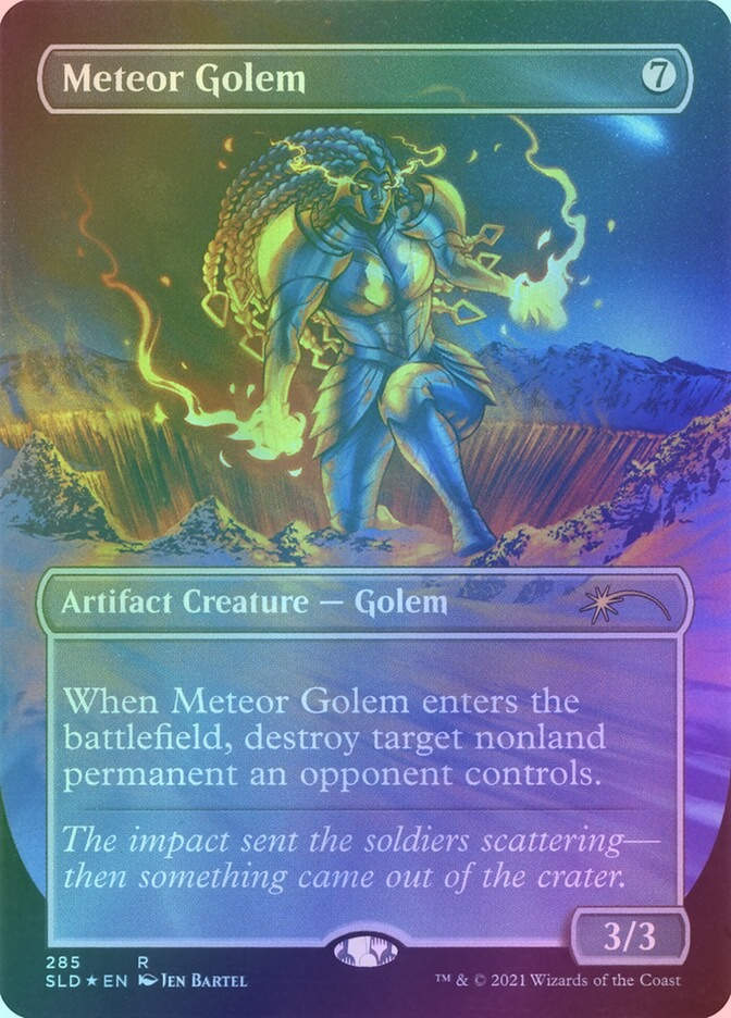 Meteor Golem (SLD) (285) / Borderless / Foil