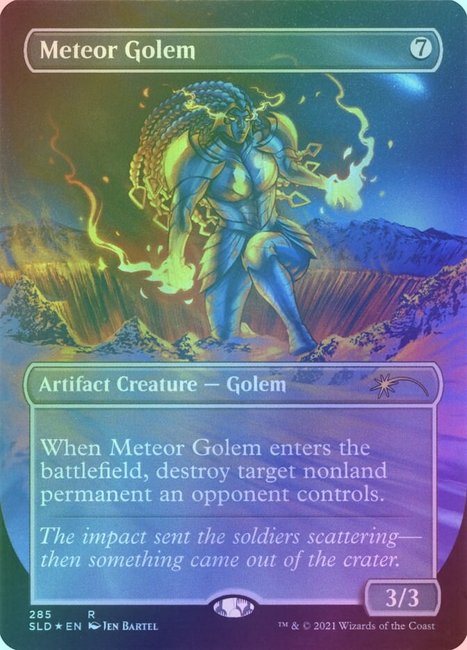 Meteor Golem (SLD) (285) / Borderless / Foil