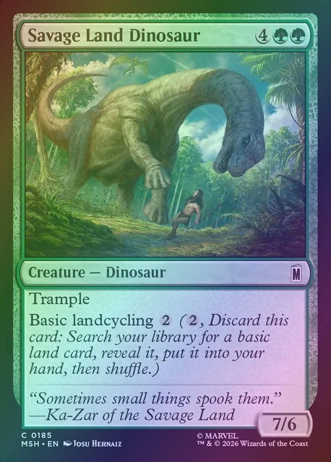 Savage Land Dinosaur (MSH) (185) / Foil