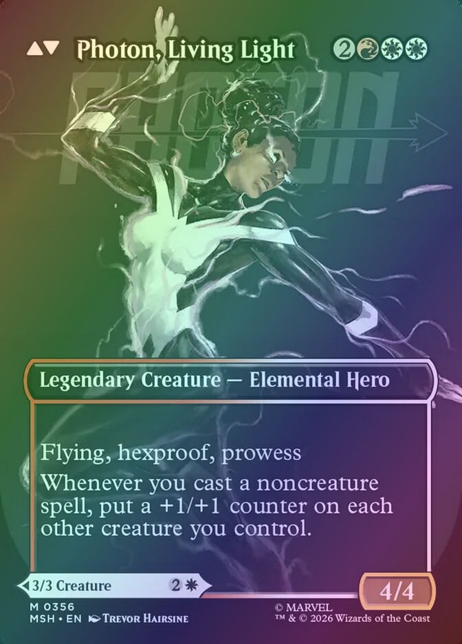 Monica Rambeau // Photon, Living Light (MSH) (356) / Borderless / Foil — cara 2 de 2