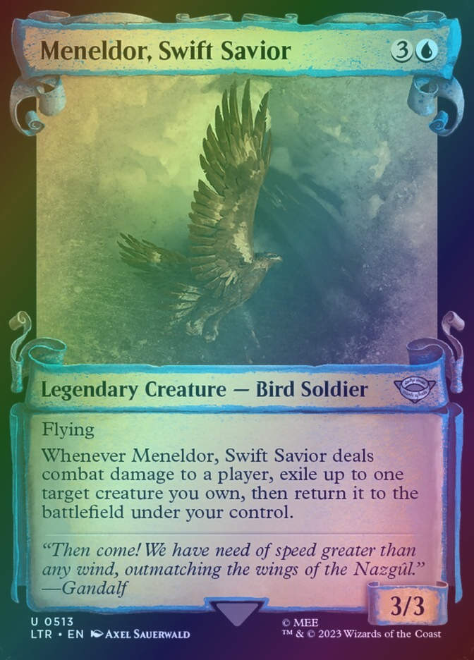 Meneldor, Swift Savior (LTR) (513) / Showcase / Foil