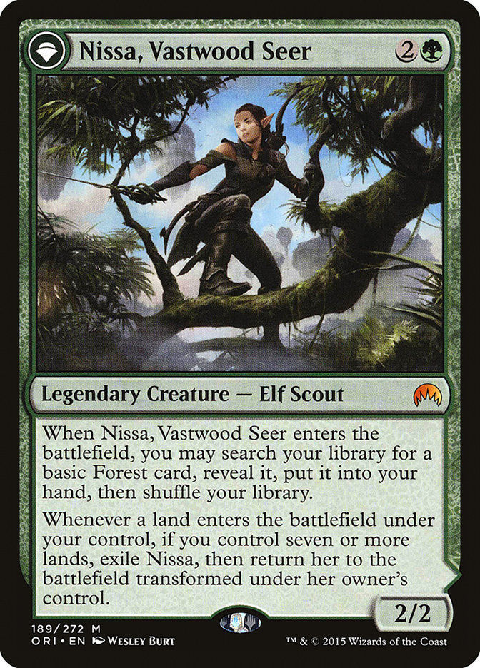 Nissa, Vastwood Seer // Nissa, Sage Animist (ORI) (189) — cara 1 de 2