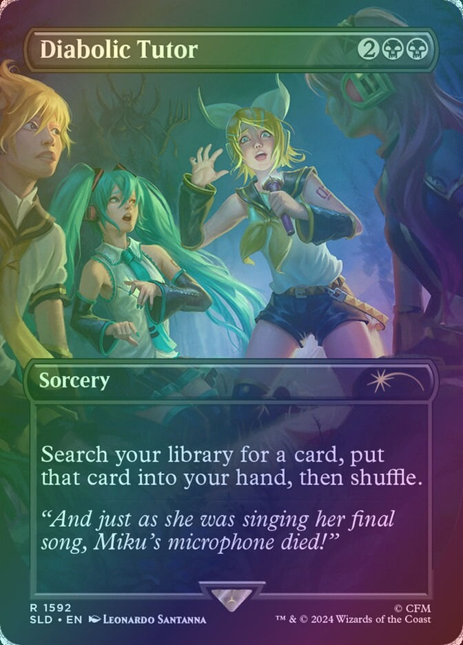 Diabolic Tutor (SLD) (1592) / Borderless / Foil