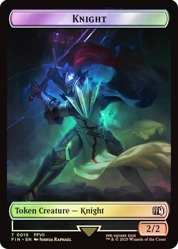 Hero Token T02 // Knight (TFIN) / Foil — cara 2 de 2