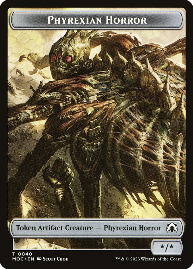 Phyrexian Horror // Phyrexian Golem (TMOC) (40 // 39) — cara 1 de 2