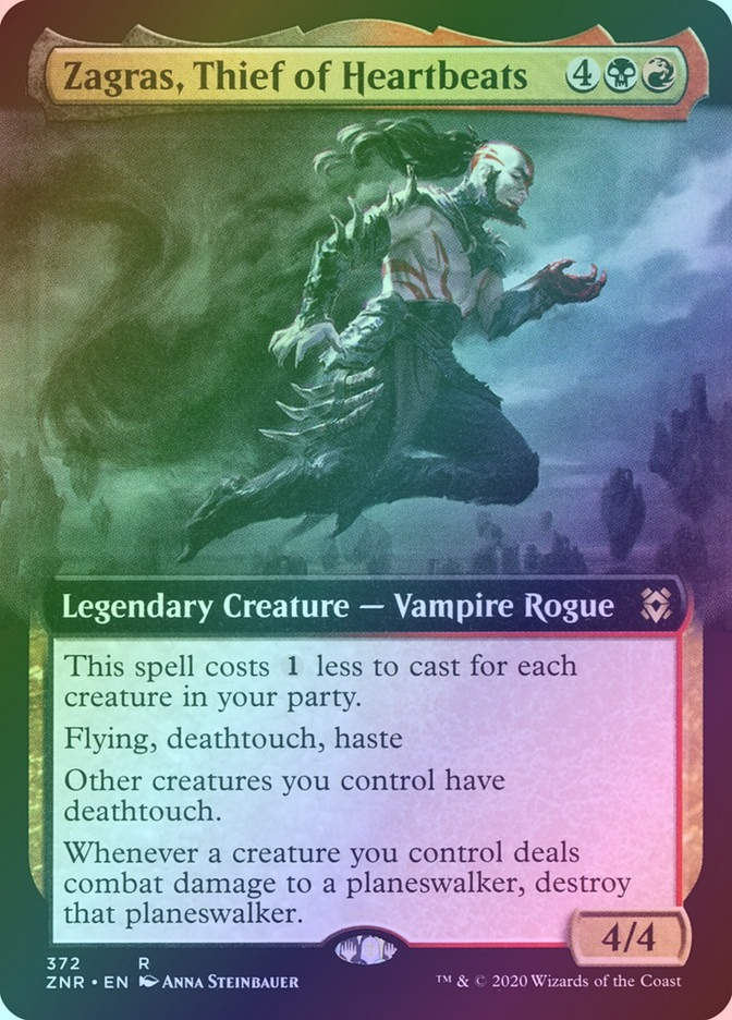 Zagras, Thief of Heartbeats (ZNR) (372) / Extended Art / Foil