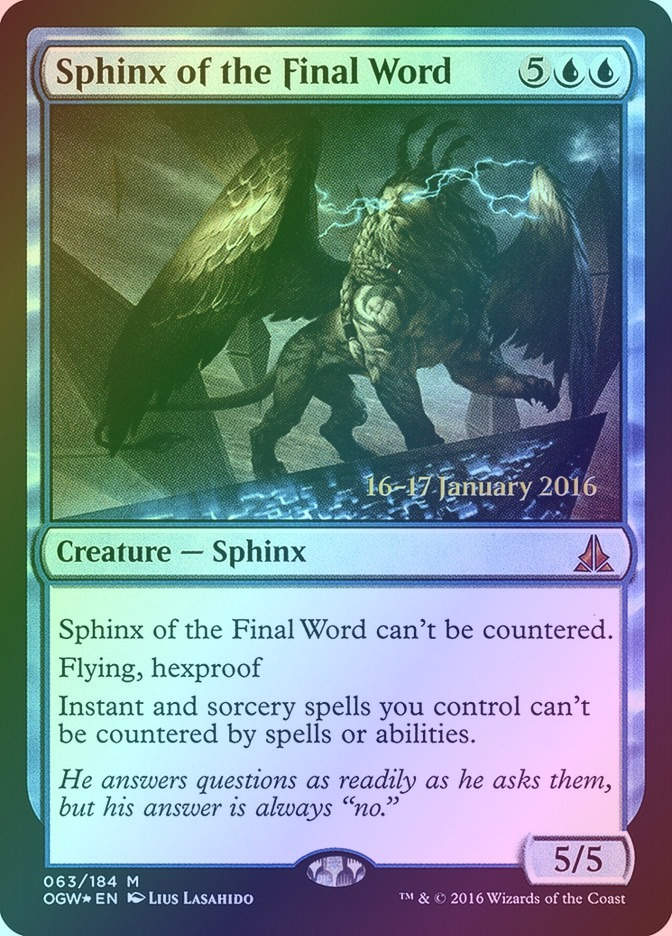 Sphinx of the Final Word (POGW) (63s) / Foil