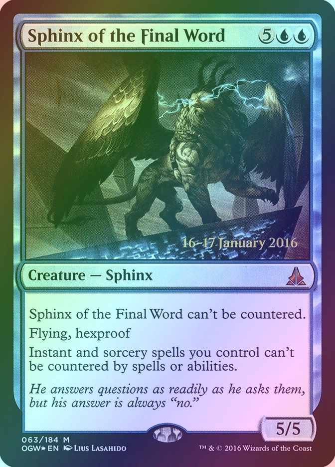Sphinx of the Final Word (POGW) (63s) / Foil