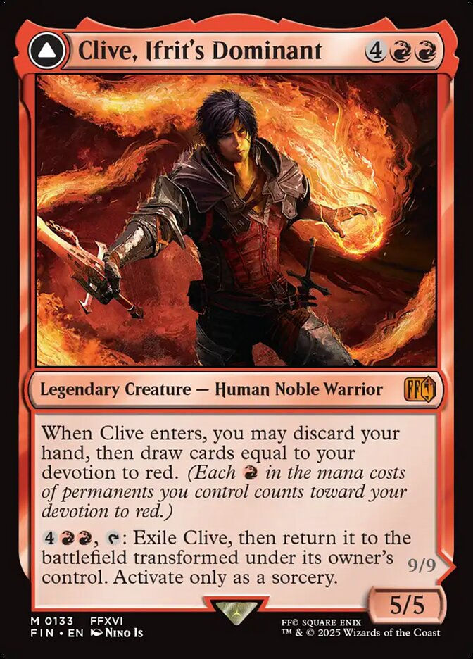 Clive, Ifrit's Dominant // Ifrit, Warden of Inferno (FIN) (133) — cara 1 de 2
