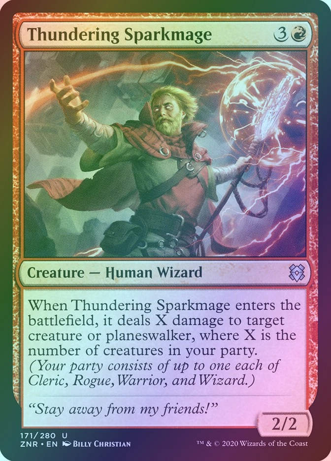 Thundering Sparkmage (ZNR) (171) / Foil