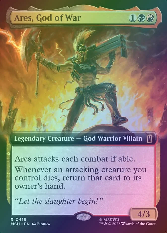 Ares, God of War (MSH) (418) / Extended Art / Foil