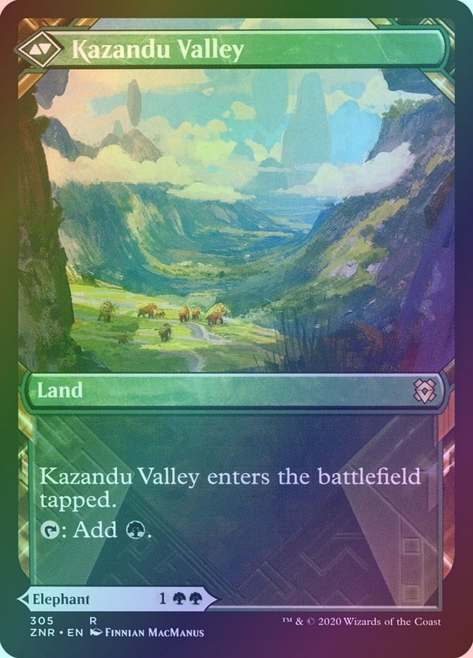 Kazandu Mammoth // Kazandu Valley (ZNR) (305) / Showcase / Foil — cara 2 de 2