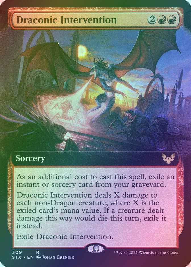 Draconic Intervention (STX) (309) / Extended Art / Foil