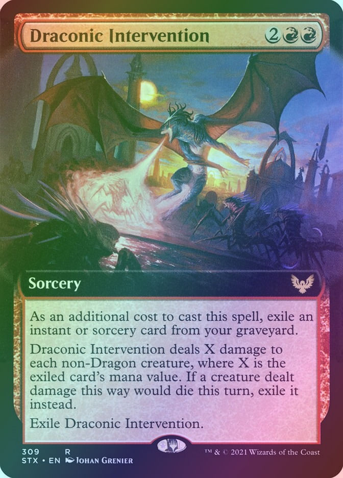 Draconic Intervention (STX) (309) / Extended Art / Foil