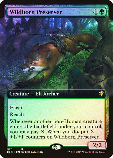 Wildborn Preserver (ELD) (375) / Extended Art / Foil