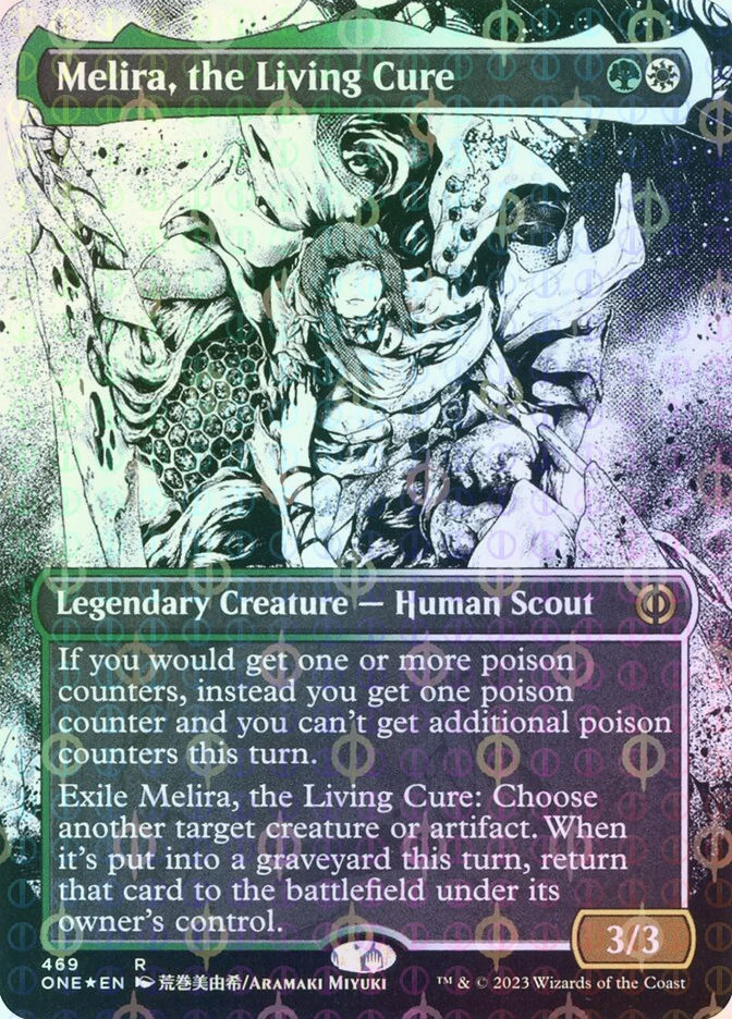 Melira, the Living Cure (ONE) (469) / Borderless / Showcase / Compleat Foil