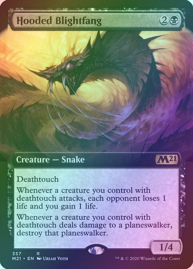 Hooded Blightfang (M21) (357) / Extended Art / Foil