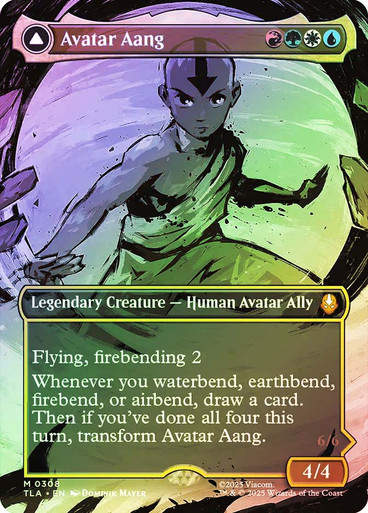 Avatar Aang // Aang, Master of Elements (TLA) (308) / Borderless / Foil