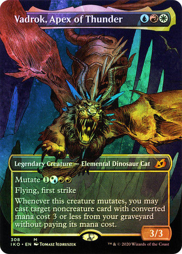 Vadrok, Apex of Thunder (IKO) (308) / Borderless / Showcase / Foil