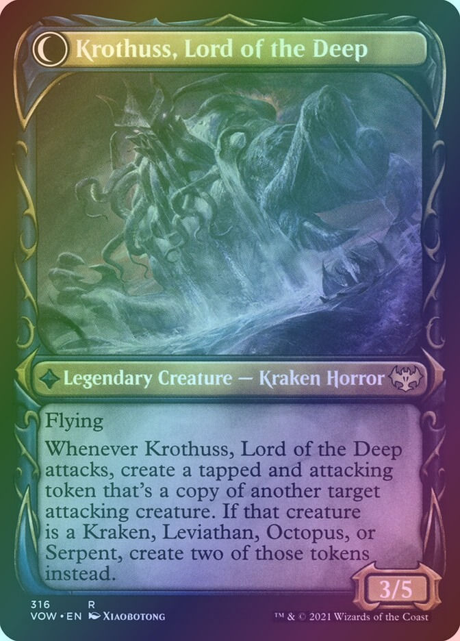 Runo Stromkirk // Krothuss, Lord of the Deep (VOW) (316) / Showcase / Foil — cara 2 de 2