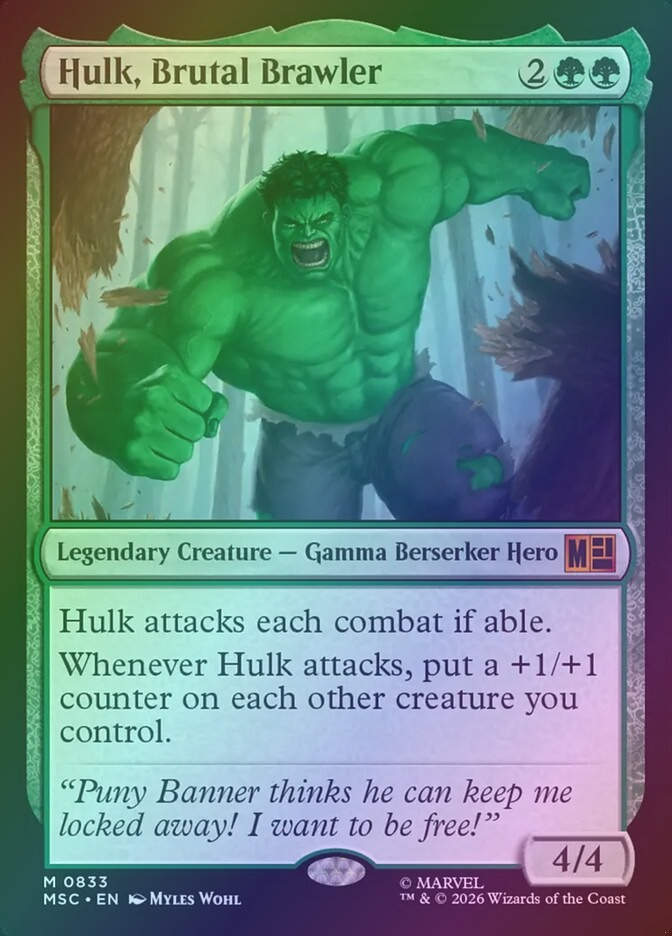 Hulk, Brutal Brawler (MSC) (833) / Foil