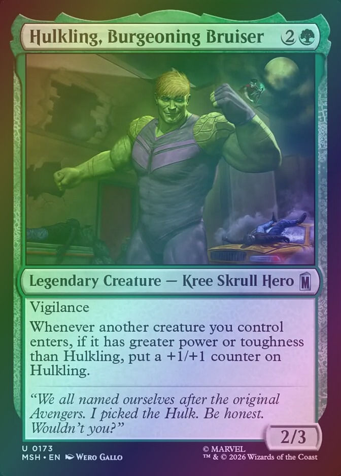 Hulkling, Burgeoning Bruiser (MSH) (173) / Foil