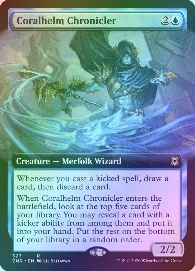 Coralhelm Chronicler (ZNR) (327) / Extended Art / Foil
