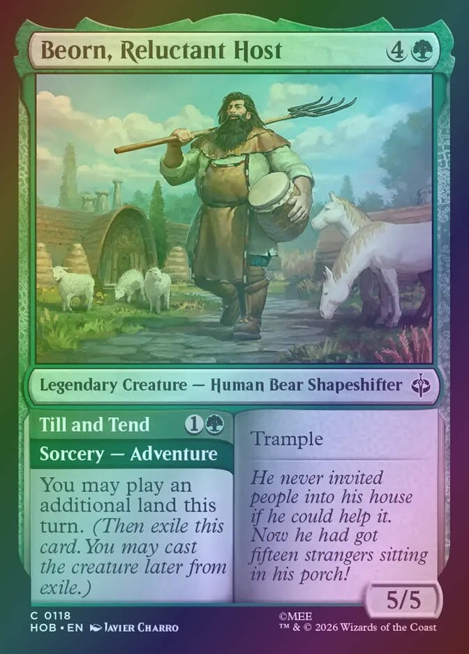 Beorn, Reluctant Host // Till and Tend (HOB) (118) / Foil