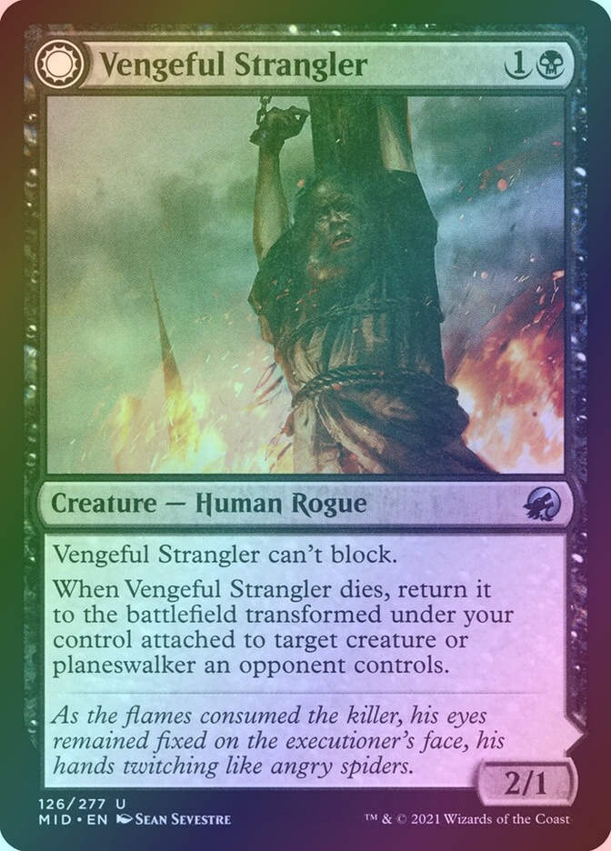 Vengeful Strangler // Strangling Grasp (MID) (126) / Foil