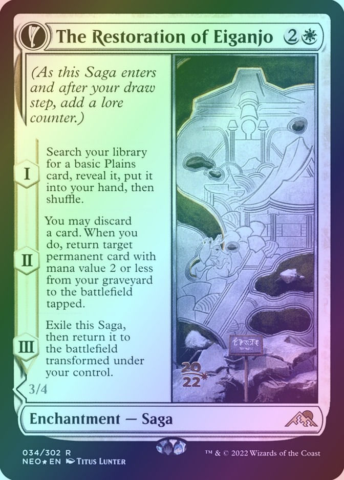 The Restoration of Eiganjo // Architect of Restoration (PNEO) (34s) / Foil — cara 1 de 2