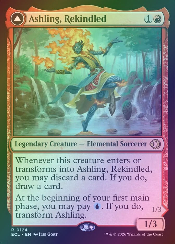 Ashling, Rekindled // Ashling, Rimebound (PECL) (124p) / Foil — cara 1 de 2
