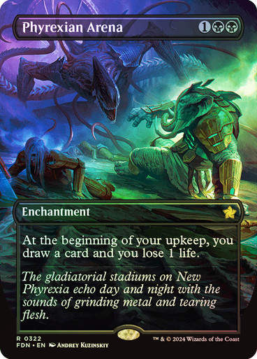 Phyrexian Arena (FDN) (322) / Foil / Borderless