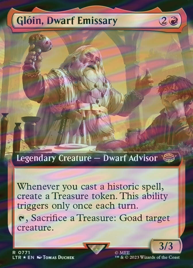 Glóin, Dwarf Emissary (LTR) (771) / Extended Art / Surge Foil
