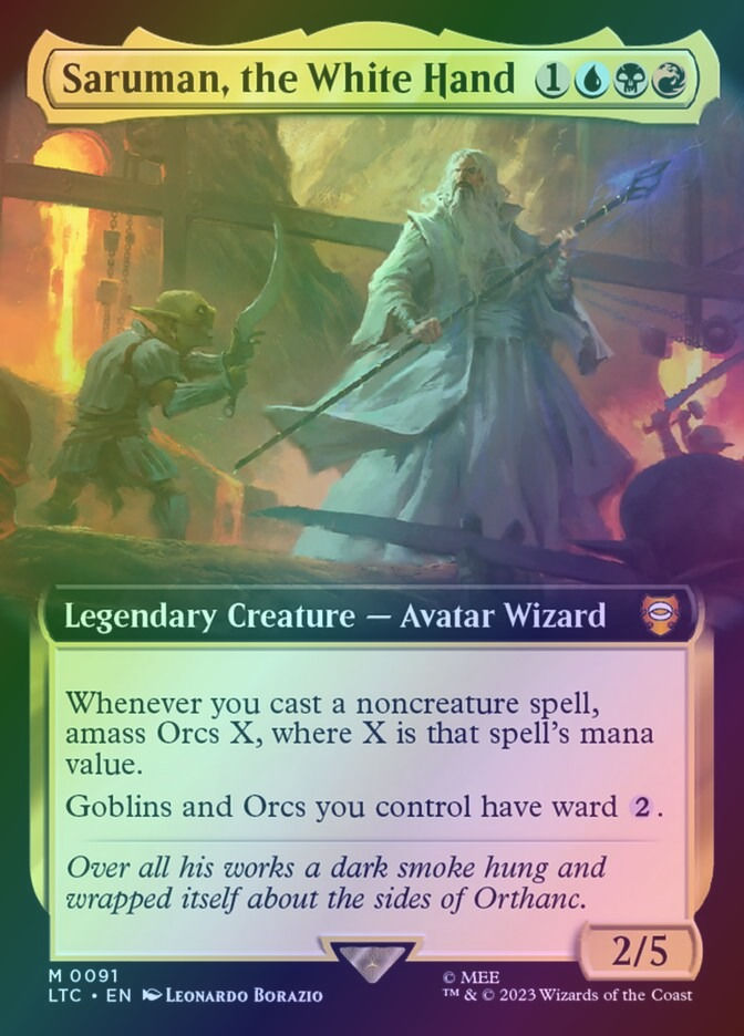 Saruman, the White Hand (LTC) (91) / Extended Art / Foil