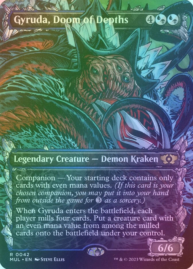 Gyruda, Doom of Depths (MUL) (42) / Borderless / Showcase / Foil