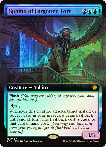 Sphinx of Forgotten Lore (FDN) (457) / Foil / Extended Art
