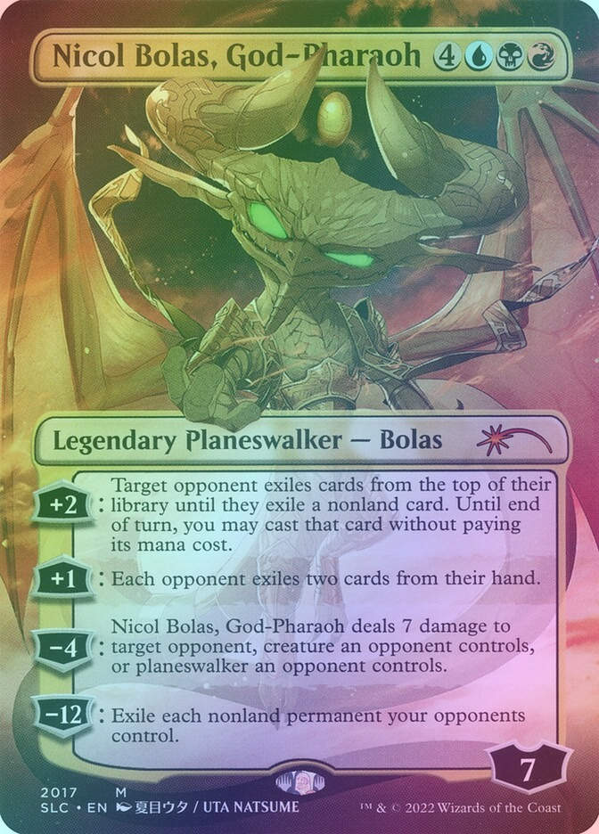 Nicol Bolas, God-Pharaoh (SLC) (2017) / Borderless / Foil
