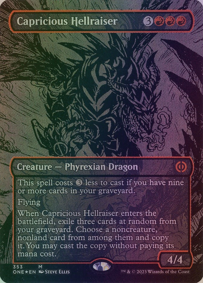 Capricious Hellraiser (ONE) (353) / Borderless / Oil Slick Foil