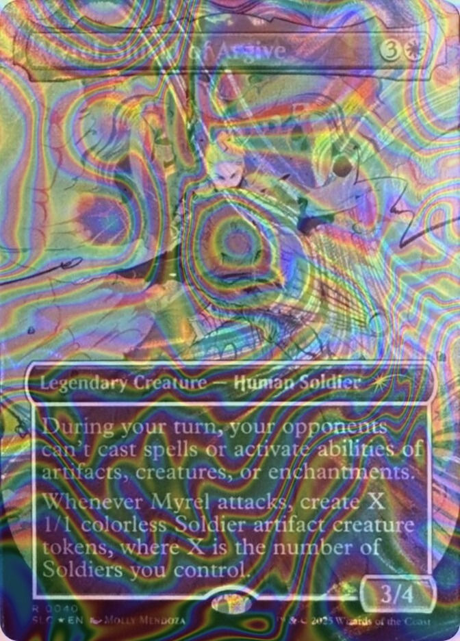 Myrel, Shield of Argive (SLC) (40) / Borderless / Halo Foil