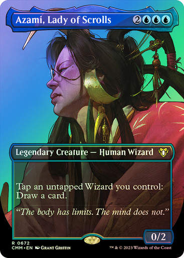 Azami, Lady of Scrolls (cmm) / Borderless / Foil