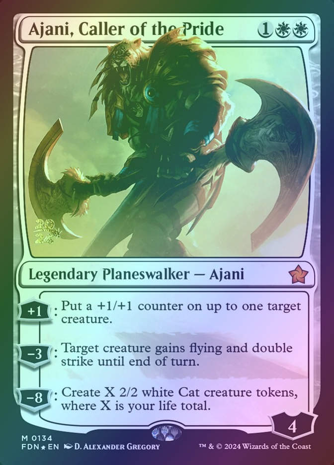 Ajani, Caller of the Pride (PFDN) (134s) / Foil