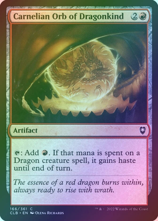 Carnelian Orb of Dragonkind (CLB) (166) / Foil