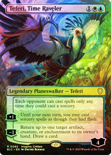 Teferi, Time Raveler (blc) (92) / Borderless Foil